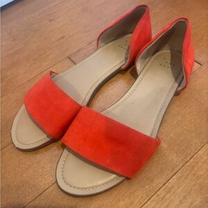 Red Suede Women's Sandals